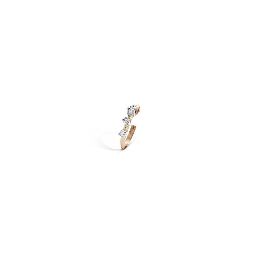 Rose gold 'Balance' ear cuff with round diamonds BALANCE | OR MONO 3BRILLAU9R CT 0,06